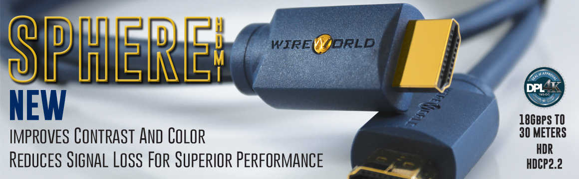 Wireworld Sphere high end HDMI Cable, audiophile, videophile, 4K, HDR, HDCP2.2